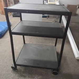 Metal Rolling Cart 32" w x 27"d at base, 32" x