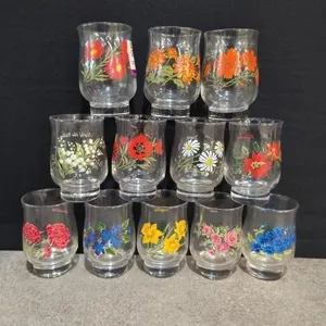 Full set of the months drinking glasses