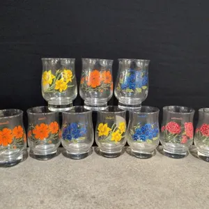 Random months drinking glasses, not a full set