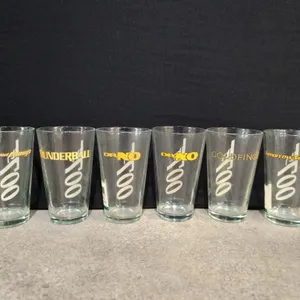007 tall vintage drinking glasses