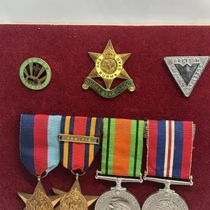 Vintage Military Medal Badge Lot Set Burma etc