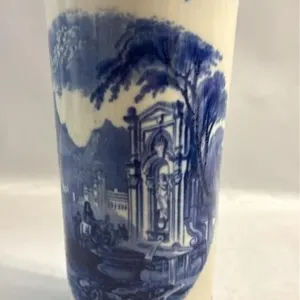 Antique Carlton Ware Genoa Blue White Vase