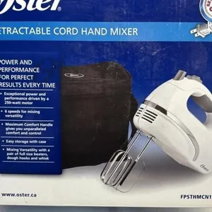 New Oster Retractable Cord Hand Mixer
