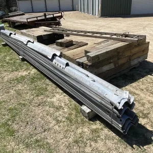 Guard rail and wood posts