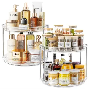 NEW $37 LAMU 2 Tier Lazy Susan Organizer 2PK