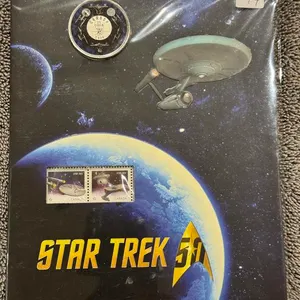 2018 Cdn Star Trek Coin $.25 and Stamp Set