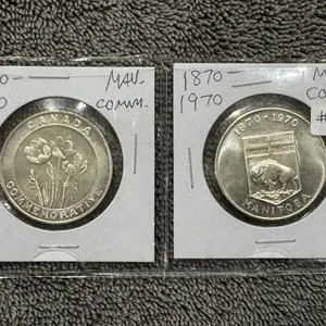 (2) 1870-1970 Cdn Manitoba Comm Coins -Silver