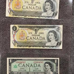 (3) Cdn Star $1 Bank Notes- Nice Condition