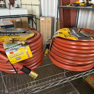 (2) GroundWork Ultra-Flex Kink-Free Hose, 130 Ft, 5/8 In. Diameter