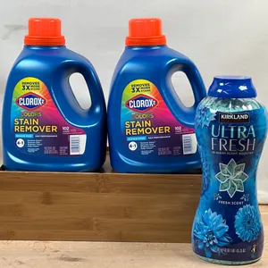 (2) Clorox 2: for Colors Stain Remover, 102 Loads, 112.75 fl oz- New; Kirkland Signature: Ultra Fresh In-Wash Scent Boosters, Fresh, 45.9 oz- New