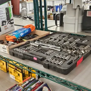 Powerbuilt Socket Set With Duralast Bits, Extension Cord, Safety Glasses, Multitool, Utility Knives (Socket Set Incomplete)