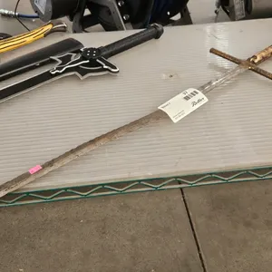 Homemade Large Sword, Metal Blade, Rebar Crossguard, Wood Handle