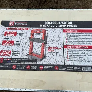 NEW/UNUSED STANFORGE SP50 50 TON SHOP PRESS