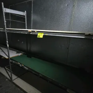 6'x2'x7' Metal rack with particle board decks