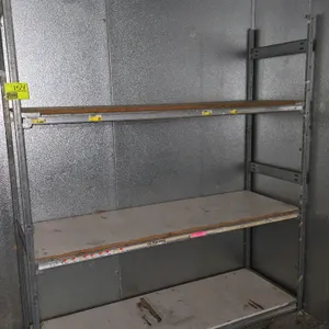 6'x2'x7' Metal rack with particle board decks