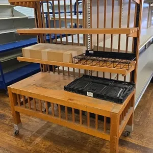4' Wood portable 4 tier merchandiser