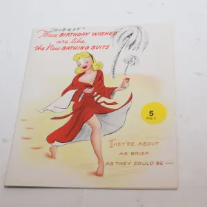 Vintage Risque Birthday Card