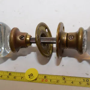 Antique Glass Doorknob Set