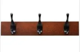 Amazon Basics Wall Mounted Coat Rack - 3 Modern Hook, Espresso