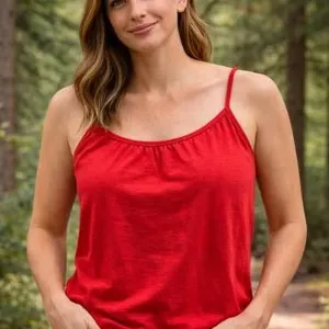 Mopas Womenâ€™s Red Free-Size Camisole