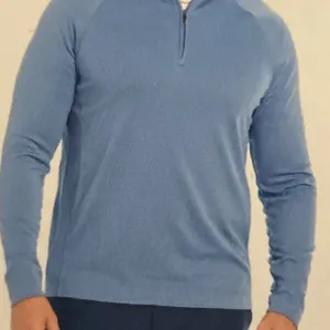 Menâ€™s Quarter-Zip Pullover with Shark Logo, Style S/P, Size S/P