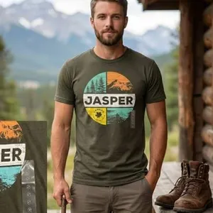 Jasper Logo Green T-Shirt Small by Anvil Lightweight Cotton