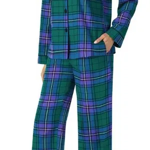 BedHead Pajamas XL Green and Purple Plaid Set