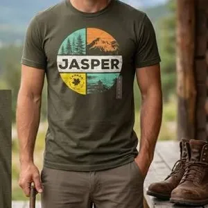 Jasper Logo Green T-Shirt Small by Anvil Lightweight Cotton