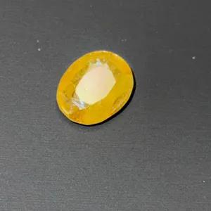 Natural Kashmir Oval Cut Yellow Sapphire, 6.60 ct with appraisal certificate $8190.00