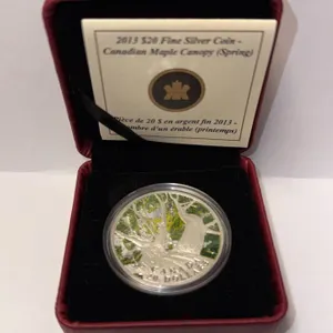 2013 $20 .999 Silver Coin Maple Canopy Spring with certificate