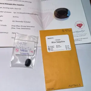 8.47ct Natural Midnight Blue Sapphire with appraisal certificate $10,164.00