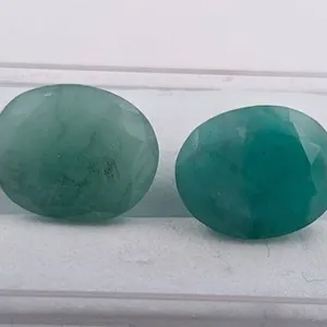 8.92 ct Certified Brazillian Emerald gemstone Pair ($6,800 Appraisal)