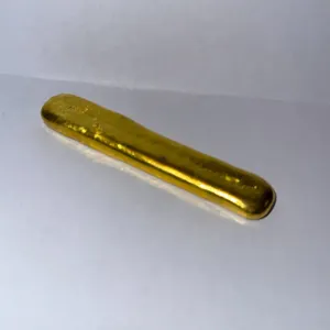 Hand Poured Ingot for Computer Pin recovery approx 1.3oz - purity unknown