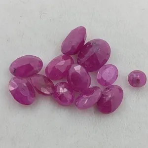 6.4 ct Certified Untreated Ruby gemstone Parcel ($7,680 Appraisal)