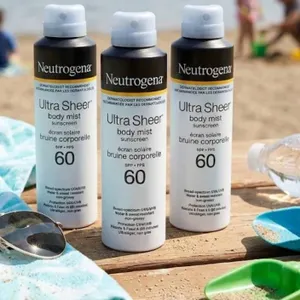 Neutrogena Ultra Sheer Body Mist Sunscreen SPF 60 3 x 141 g