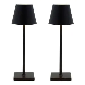 Mikasa Set of 2 Touch Control Rechargeable LED Lamps