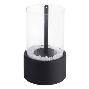 JHY5052 Glass and Metal Decorative Indoor Fire Bowl