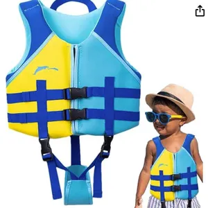 Child's Swim Vest with Dolphin Graphic and Adjustable Straps