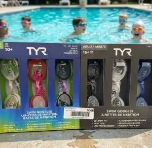 TYR Swim Goggles Adult and Junior 3-Pack Sets