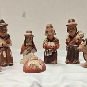 Peruvian folk art Nativity set