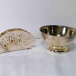 Vintage William Adams silver-plate napkin or card
