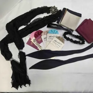 Women's neck scarf, bow tie, pocket hankies