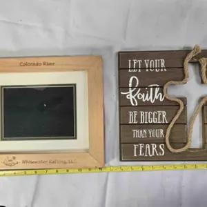Inspirational plaque & picture frame w/mat
