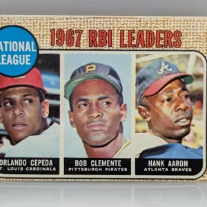 1968 Topps CLEMENTE/AARON/CEPEDA Corners/Stain