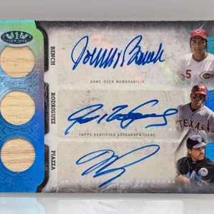 2025 Bench Piazza Rodriguez Topps 3X Bat Auto 1/1
