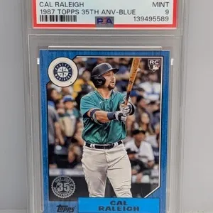 2022 Topps Cal Raleigh 1987 35th Ann Blue RC PSA 9