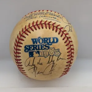 1985 WS 5 Auto Nieto Horton Van Slyke Cox Baseball