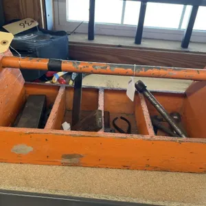 Wooden Tool Box w/Wrenches & Hand Tools
