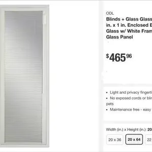 ODL Enclosed Blinds 20x64 in.