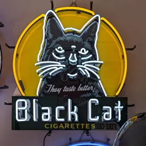 Black Cat Cigarettes Neon Sign